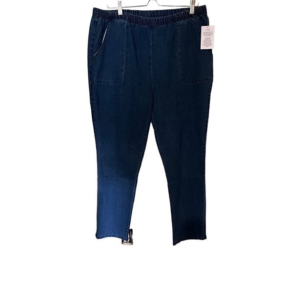 NEW  Blair Women's Stretch Denim Pull-On Pants / jeans denim Size 18 pkus size - Picture 1 of 12